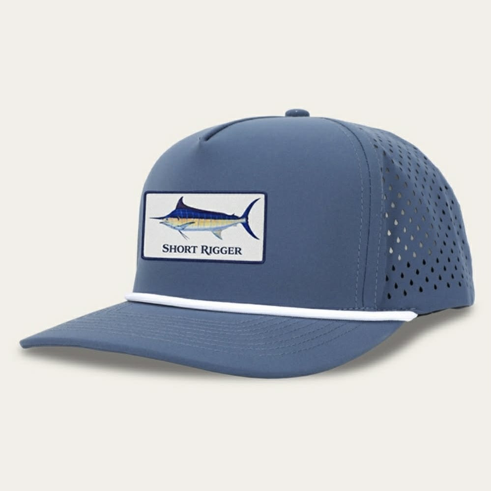 Blue 10/10 Marlin Patch Rope Hat
