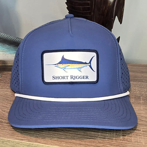 Blue 10/10 Marlin Patch Rope Hat
