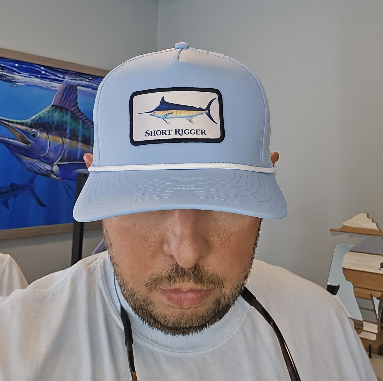 Carolina Blue 10/10 Marlin Patch Rope Hat