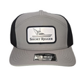 Black & Gray 10/10 Sportfish Patch 7 Panel Hat