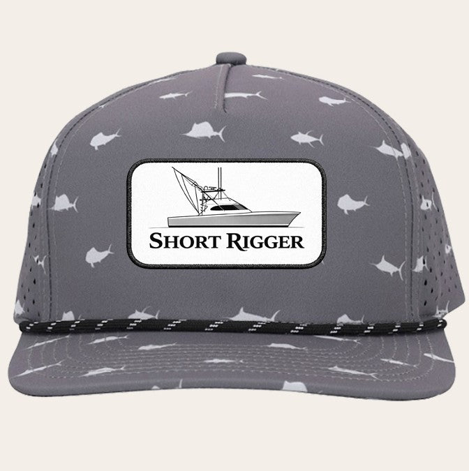 Gray 10/10 Sportfish Patch Rope Hat