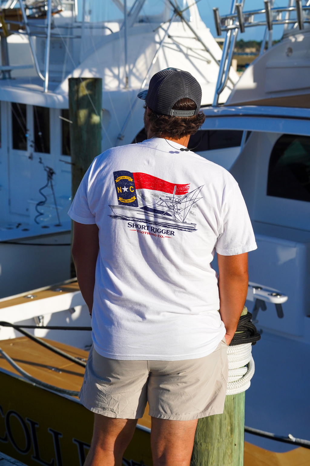 Sporty NC Flag Pocket Tee