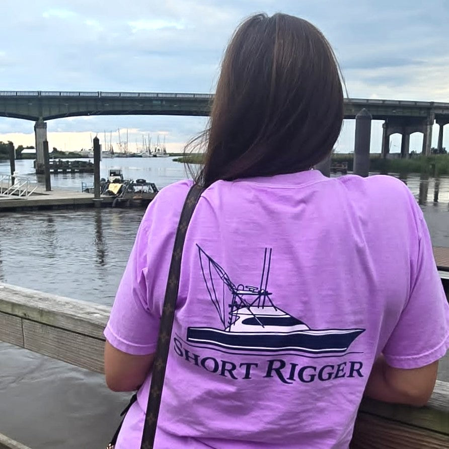 Neon Violet Sporty Logo Tee