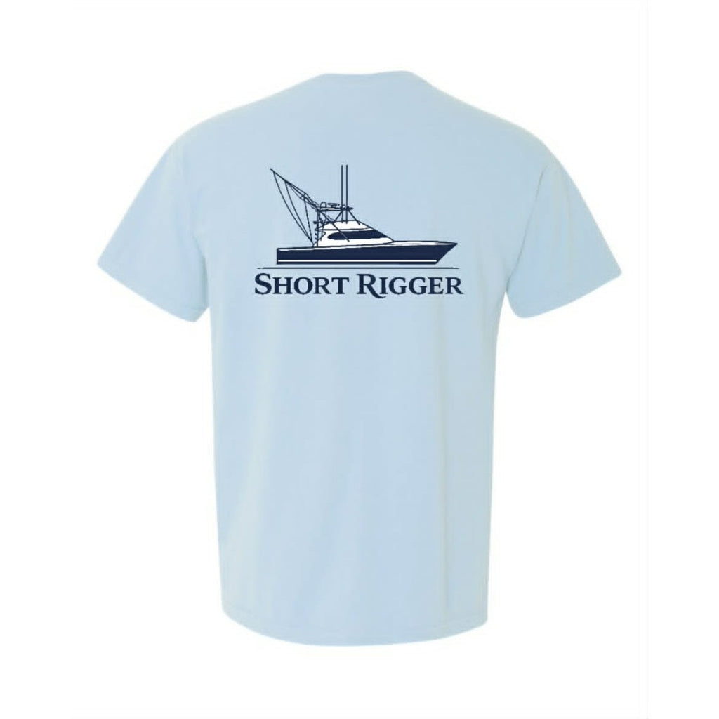 Chambray Sporty Logo Pocket Tee